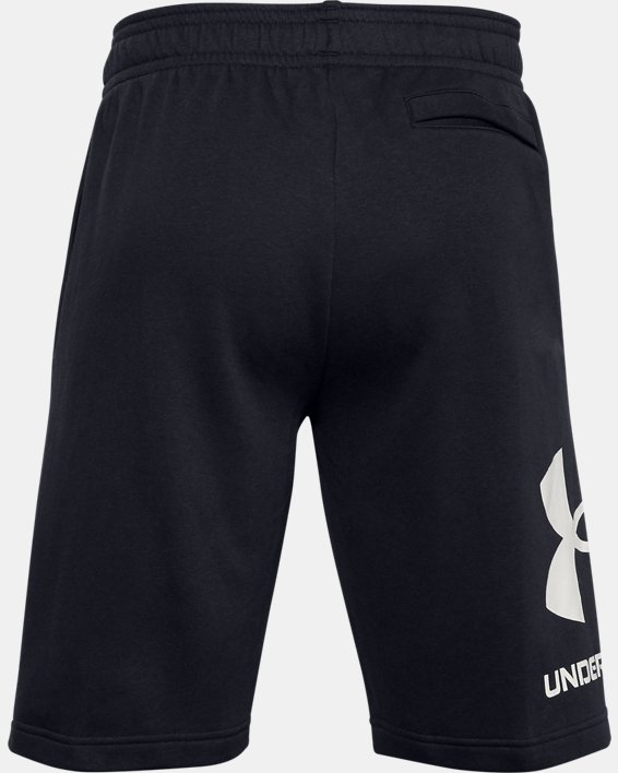 Men's UA Rival Fleece Big Logo Shorts in Black image number 8